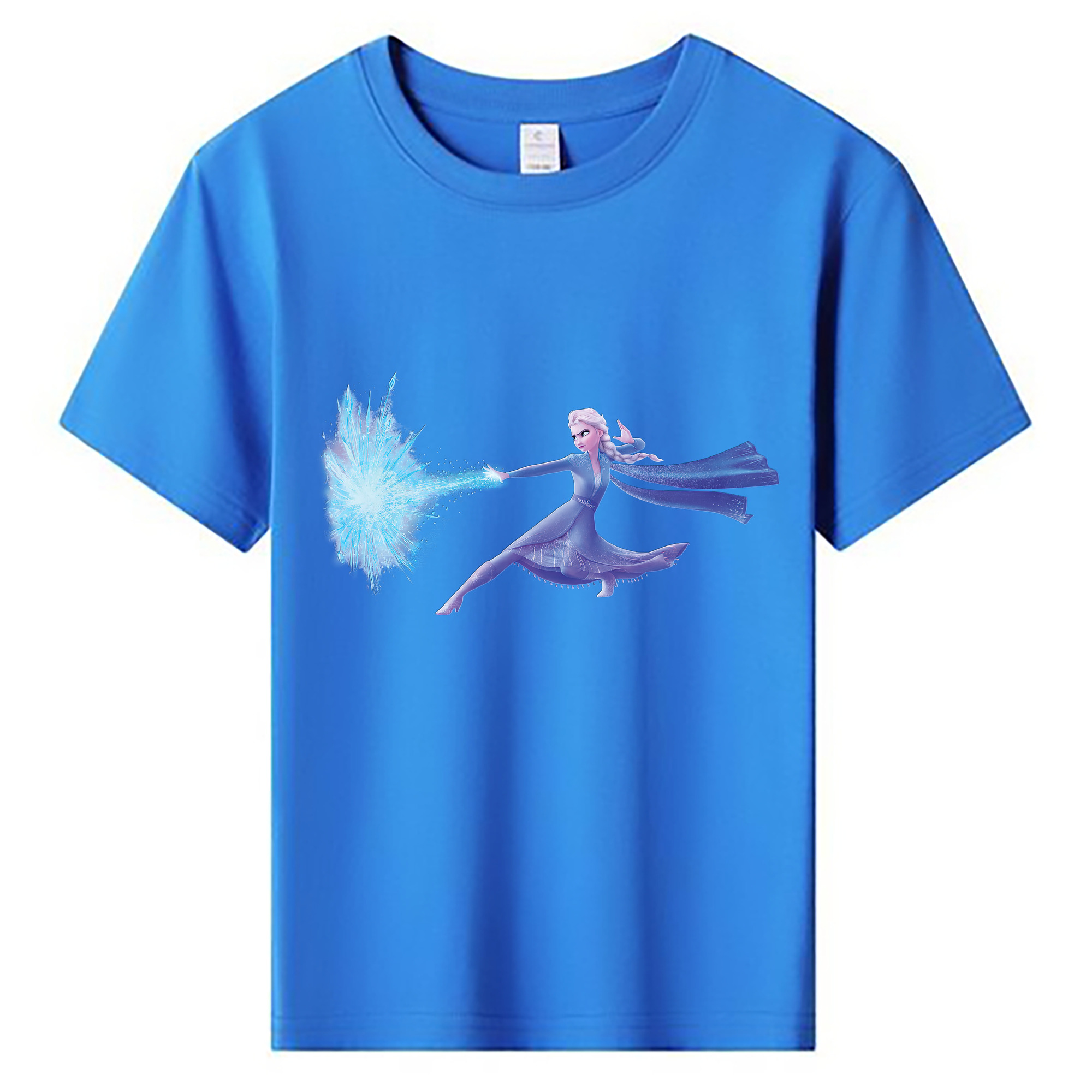 （画像用） アナと雪の女王 アンナ エルサ Frozen Anna Elsa 綿100％キッズTシャツ（フロントプリント）